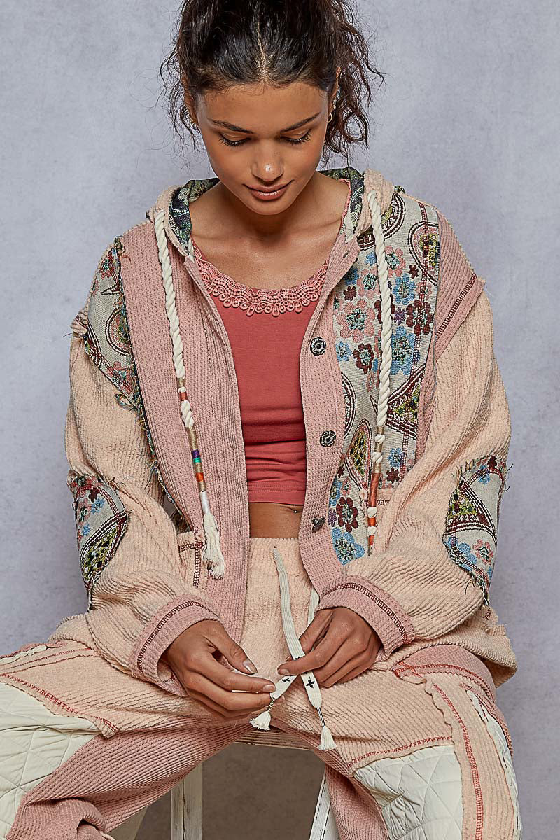 Paisley Thermal Hoodie