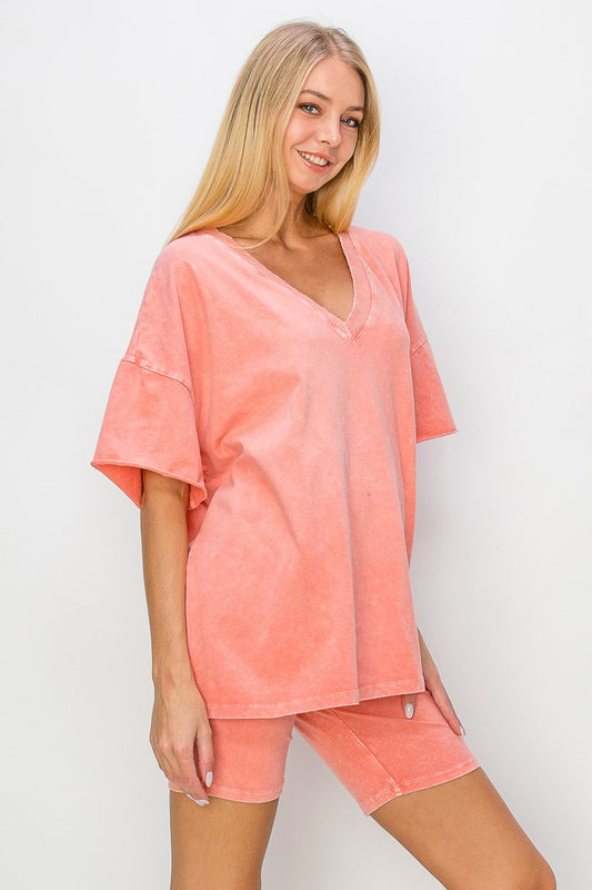 Amy Biker Shorts Coral