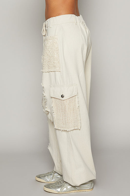Crochet Distressed Joggers