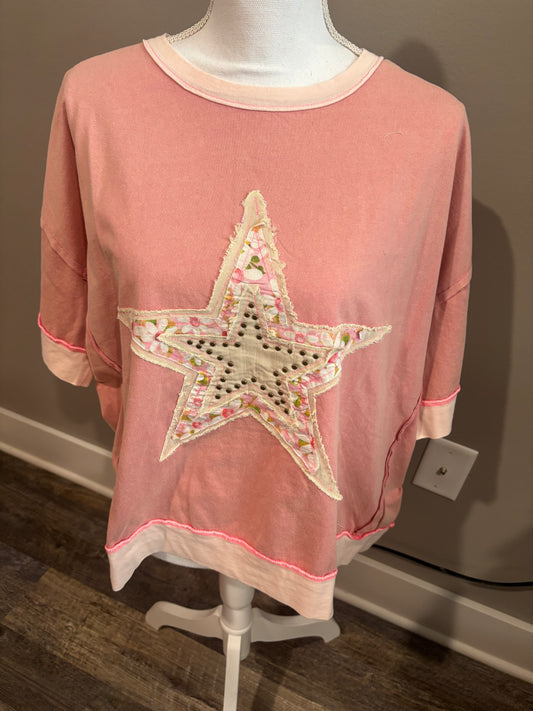 Dusty Rose Starburst Top