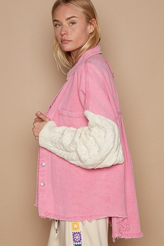 Love of Pink Sweater Shacket