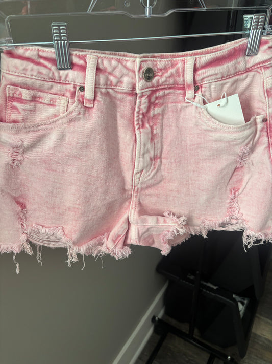 Pink Acid Mid Rise Shorts