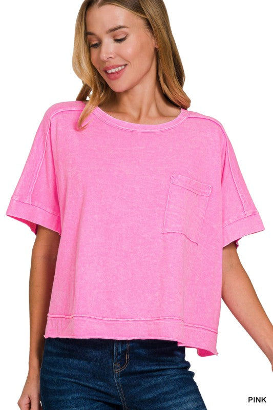 Simple Cropped Box Tee