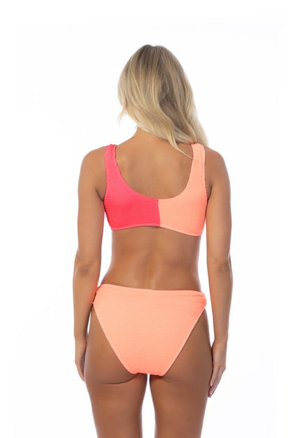 Coral and Hot Pink Bikini Set