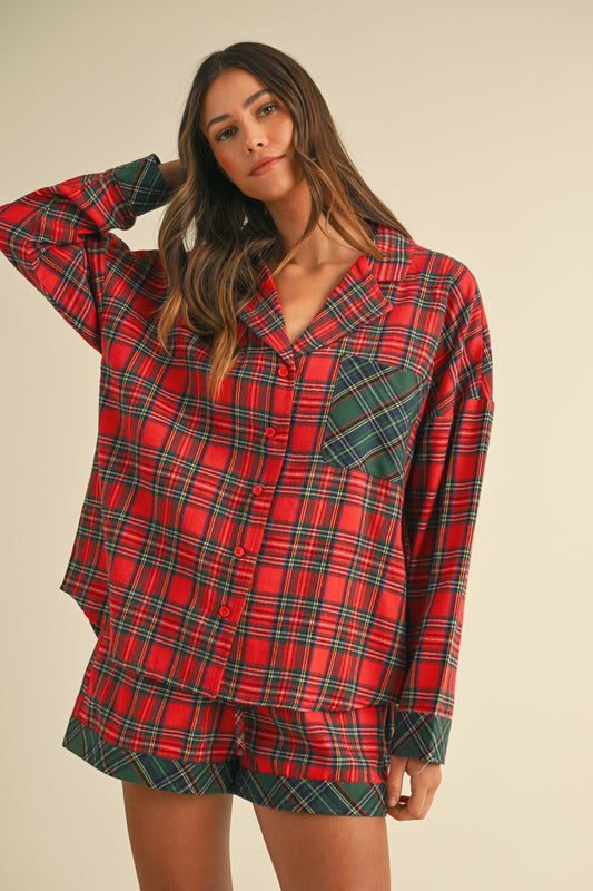 Christmas Plaid Pajama Set
