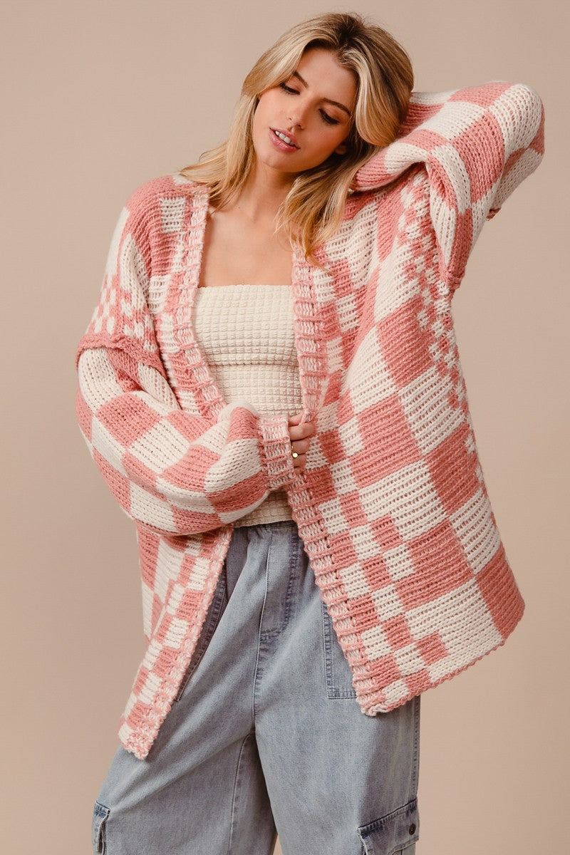 Comfy Chunky Pink Cardigan