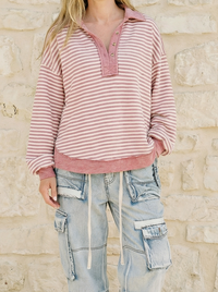 Berry Stripes Pullover