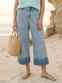 Sunwashed Stripe Capri Pants