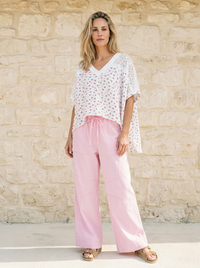Maren Wide Leg Pants - Pink