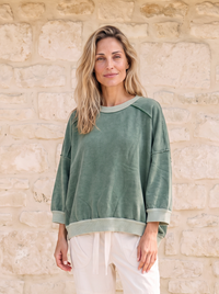 Fall Days Top -Olive