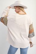 Love Animal Patchwork Top