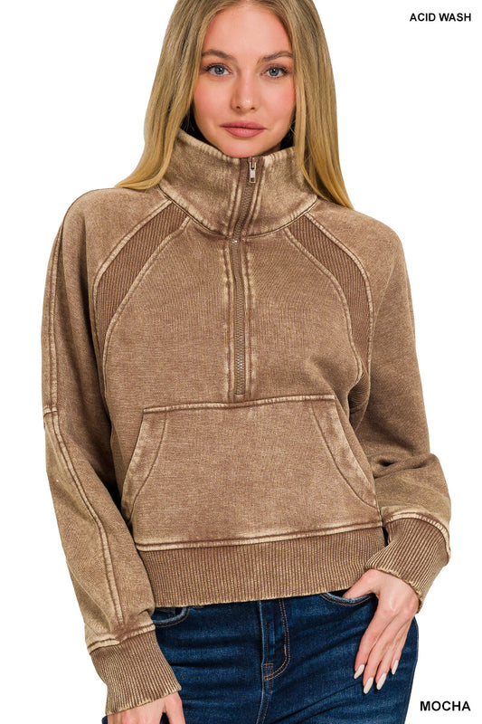 Mocha Half Zip