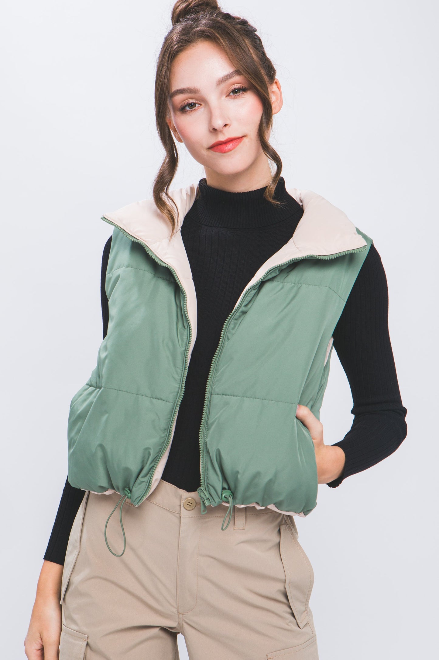 Olive Reversible Vest