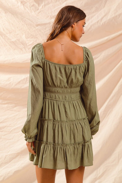 Olive Boho Dress