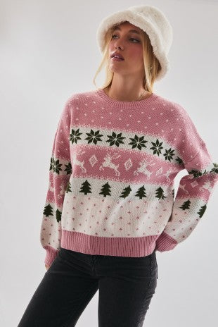 Pink Christmas Sweater