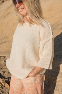 Breezy Knit Top - Ivory