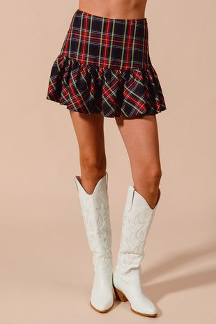 Plaid Mini Skirt