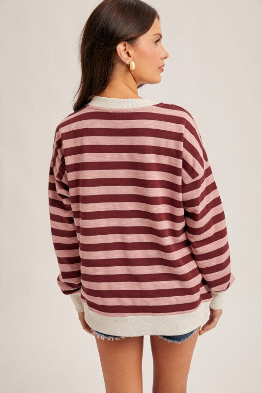 Rosewood Stripes Top