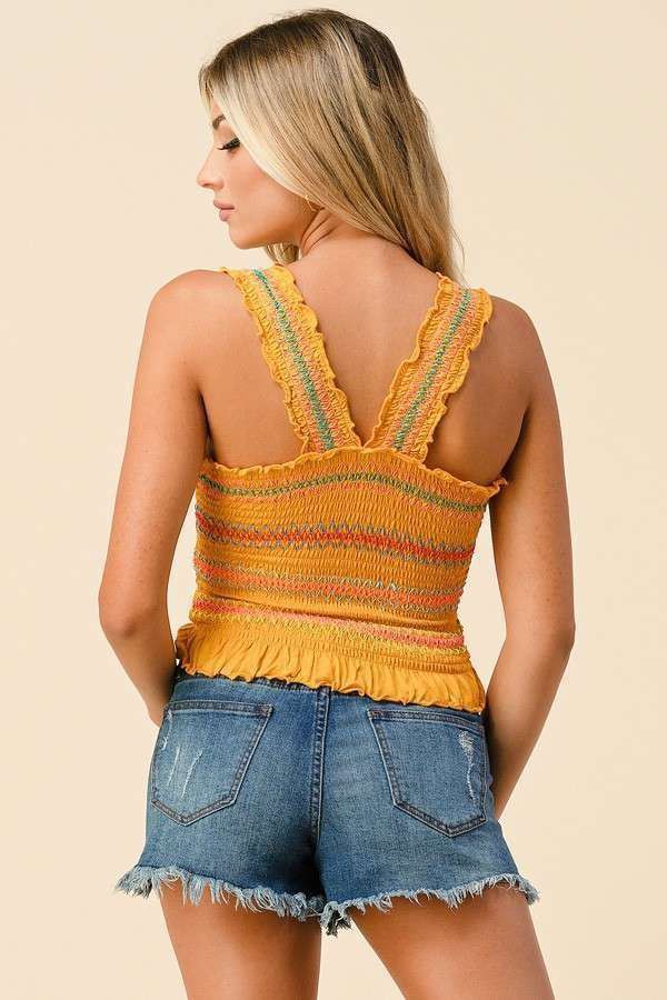 Multi Color Stitch Tank Top
