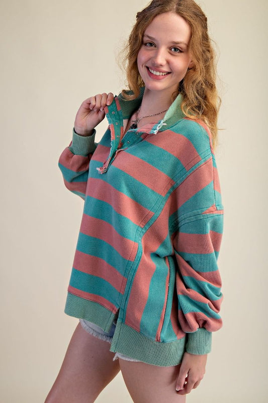 Touchdown Stripes Top