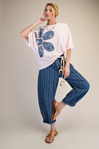 Denim Bloom Top
