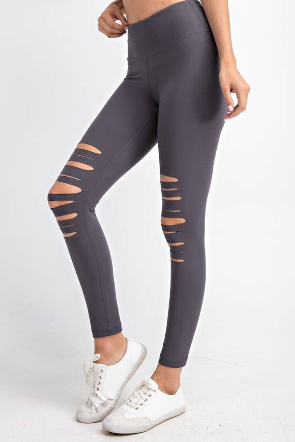 Distressed Leggings Charcoal