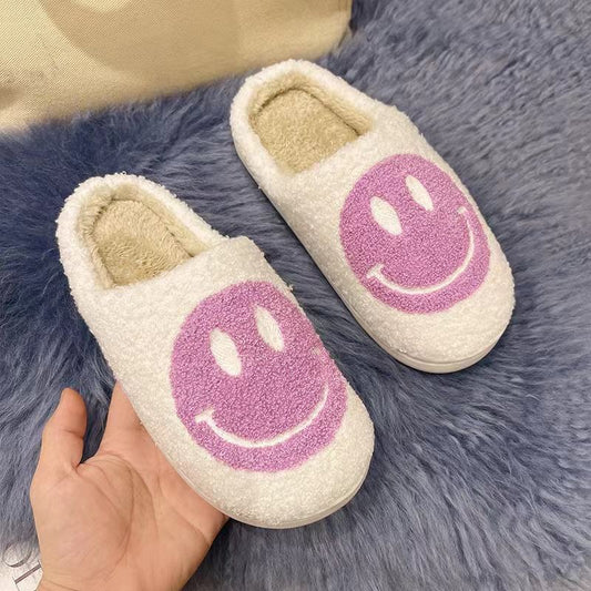 Happy Face Slippers Light Purple