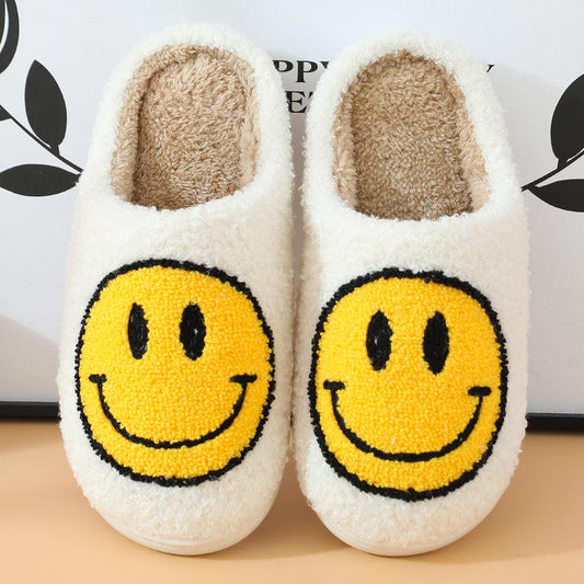 Happy Face Slippers Yellow