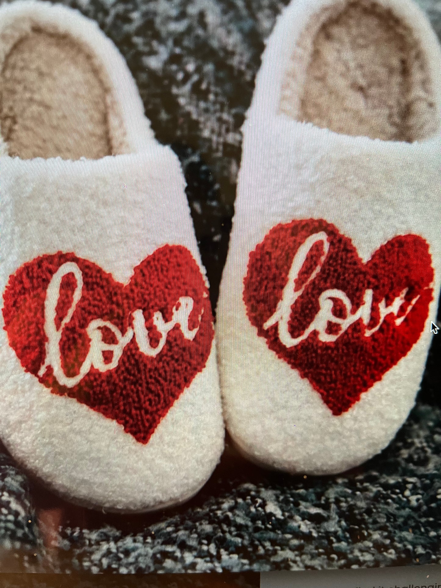 Love Heart Sherpa Slippers